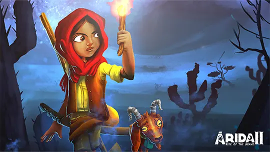 Wallpaper — Cícera in the backlands at night, ARIDA 2: Rise of the Brave