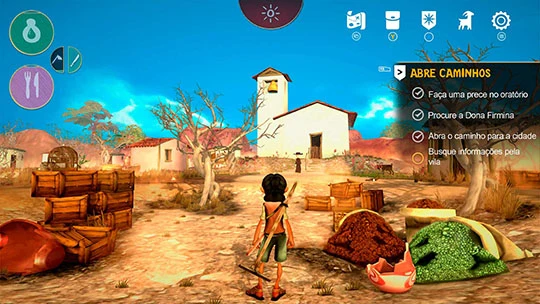 Cícera explorando a caatinga — ARIDA: Backland's Awakening